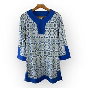 Cabana Life Womens size Small Road Map Cabana UPF 50+ Tunic Dress Resortwear